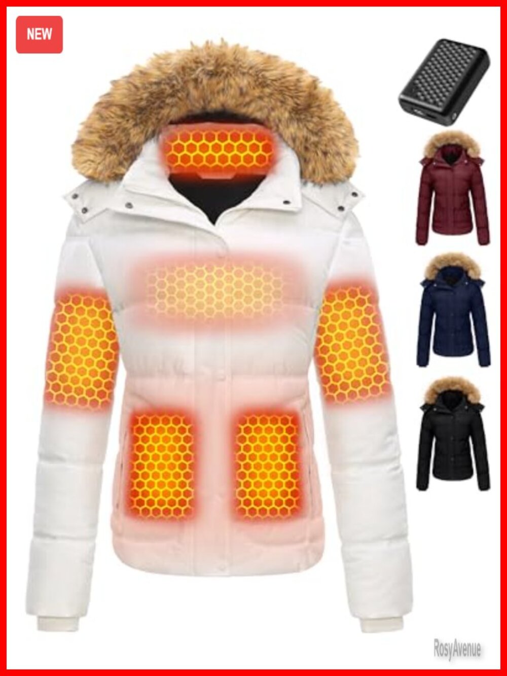 Graphene Heated Jacket 12V 18400mAh Fast Charge Large Capacity Water Repellent
